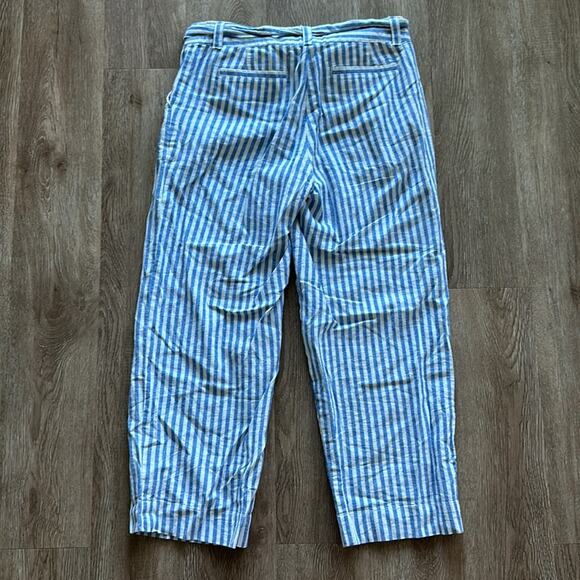 Vineyard Vines Striped Linen Blend Catamaran Pants Blue & White Size 4 Preppy - Picture 5 of 5